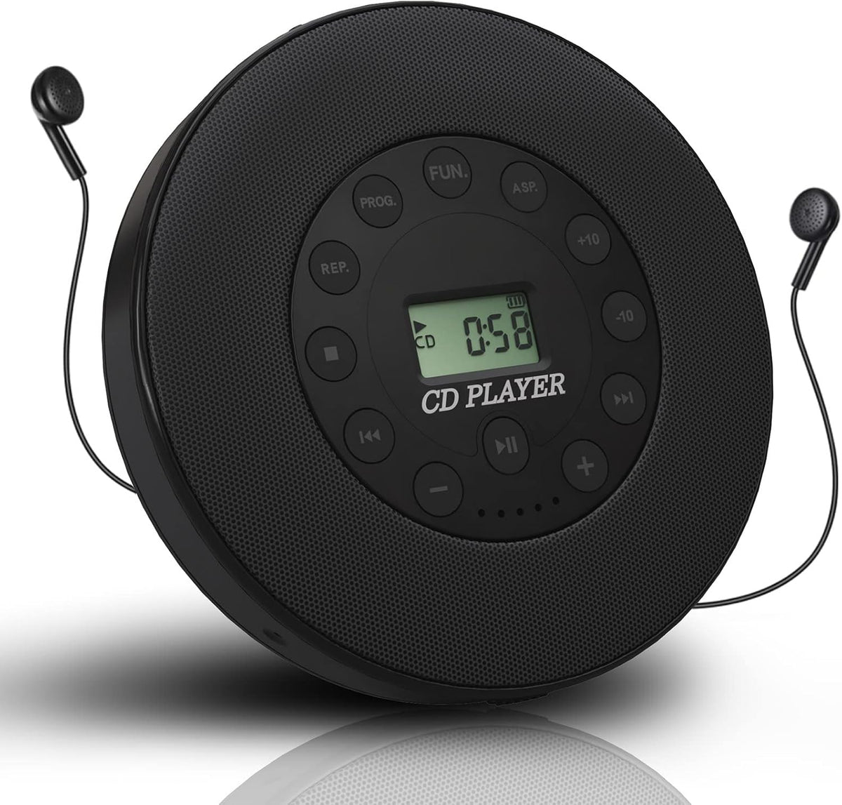 Portable CD Player with Stereo Speakers, 2000mAh Battery, White, Pack of 2 N752370