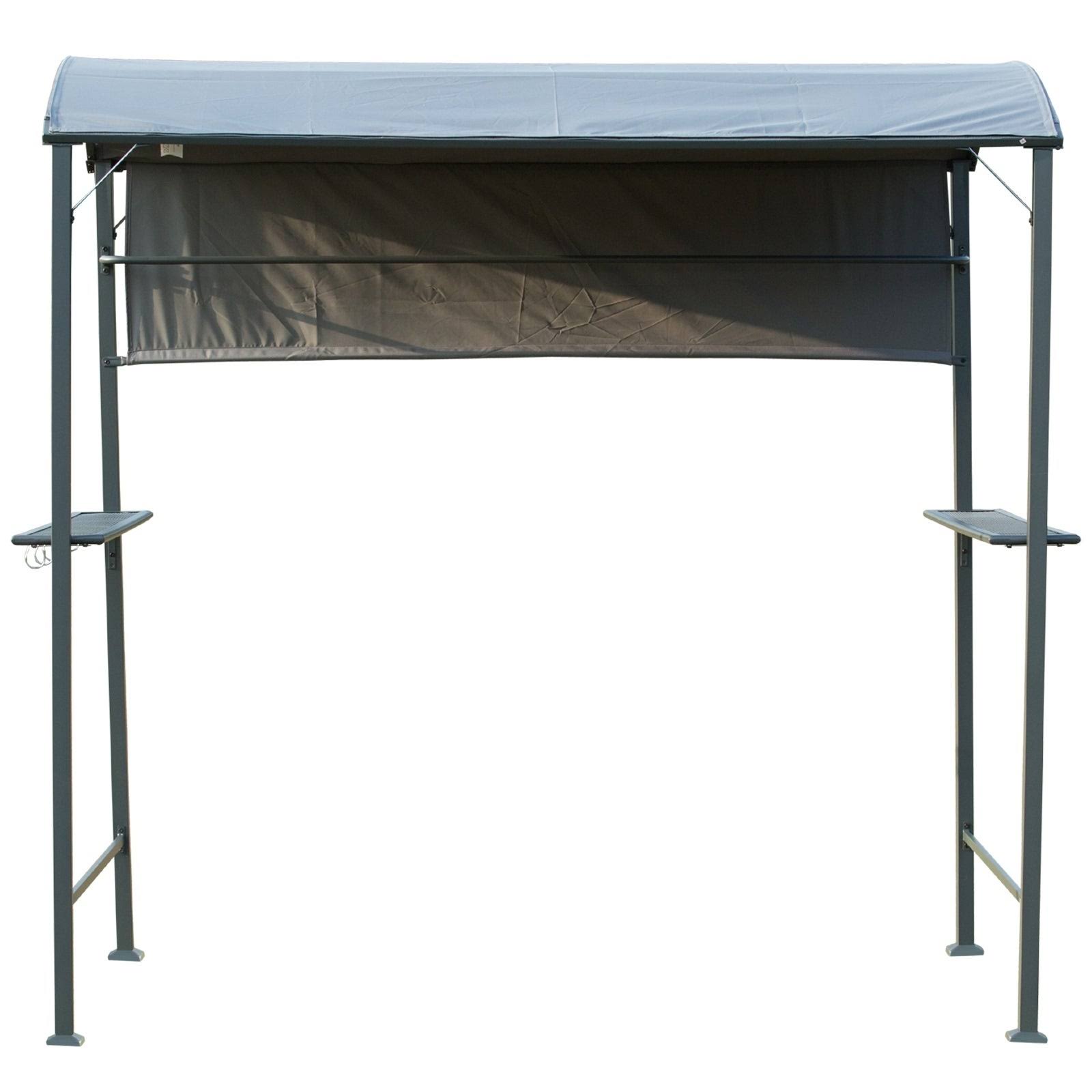 7 ft. x 4.5 ft. Patio BBQ Grill Canopy Gazebo Tent with Side Awning K134179