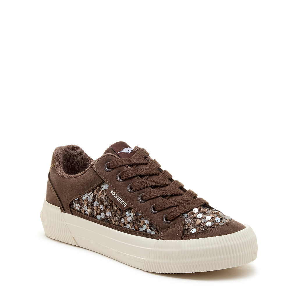 Cheery Brown Sequin Sneaker