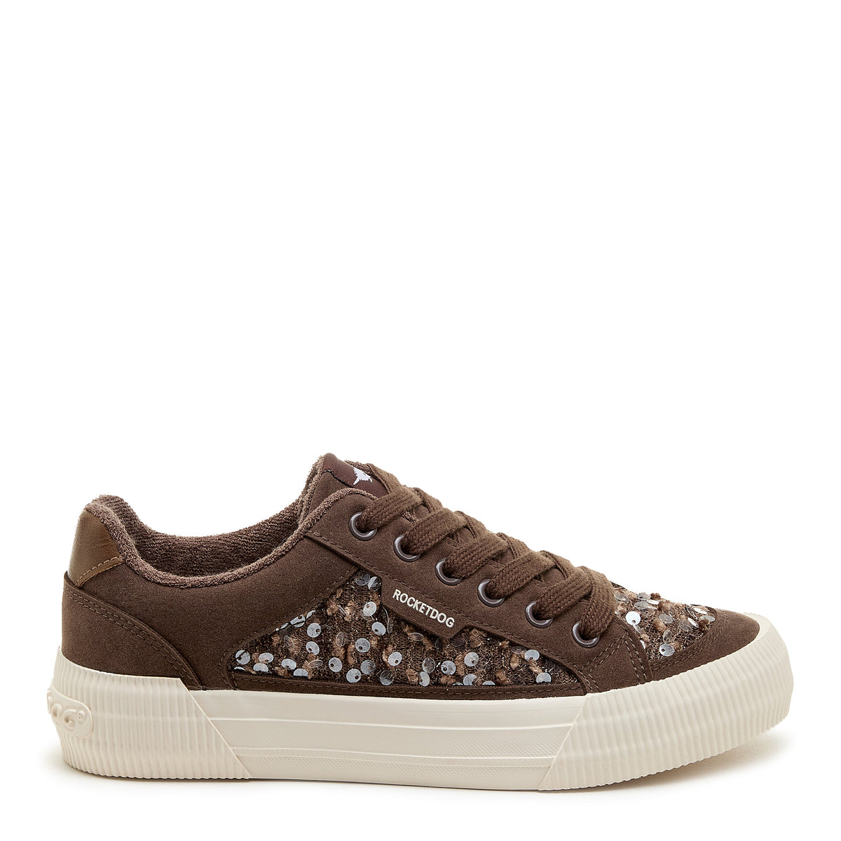 Cheery Brown Sequin Sneaker