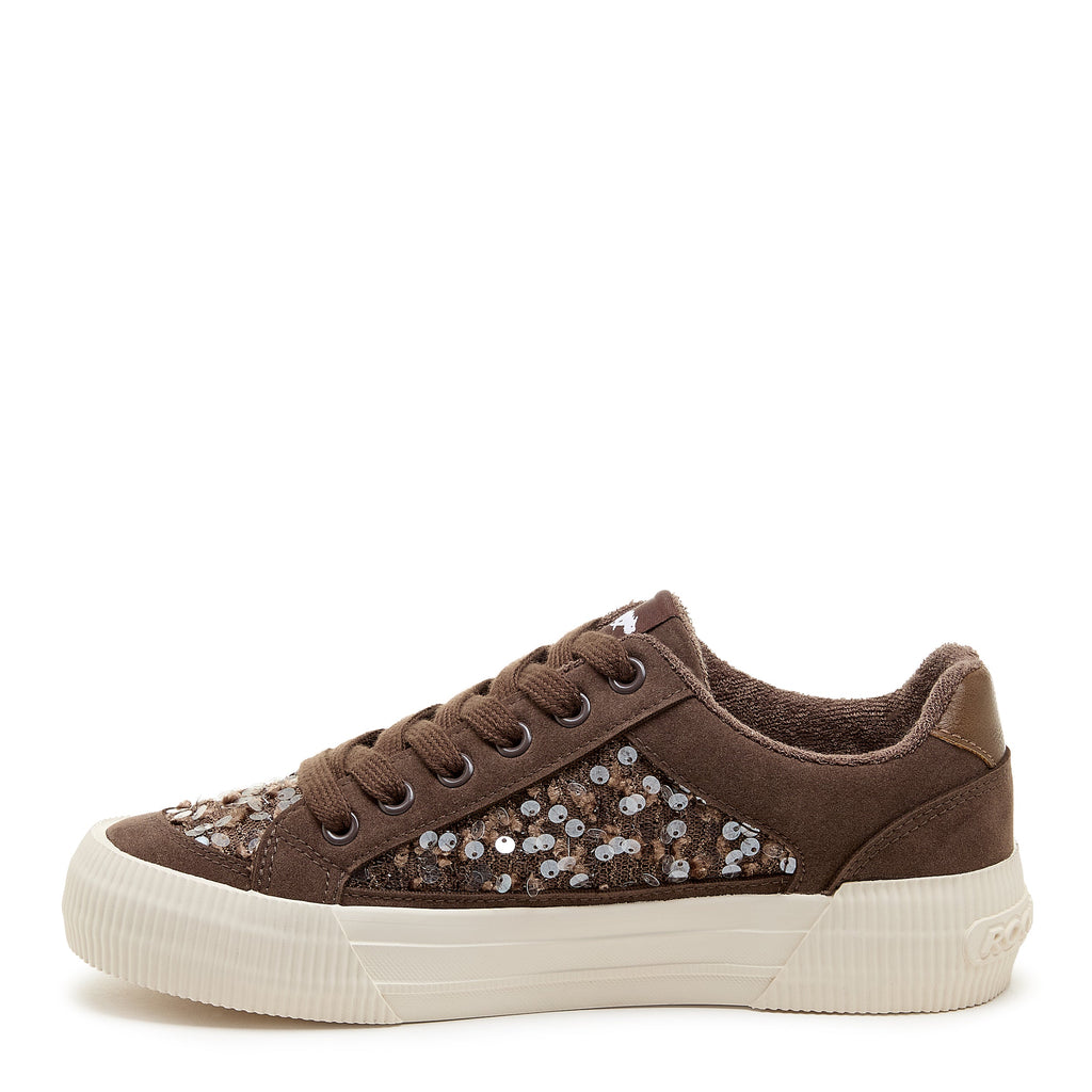 Cheery Brown Sequin Sneaker