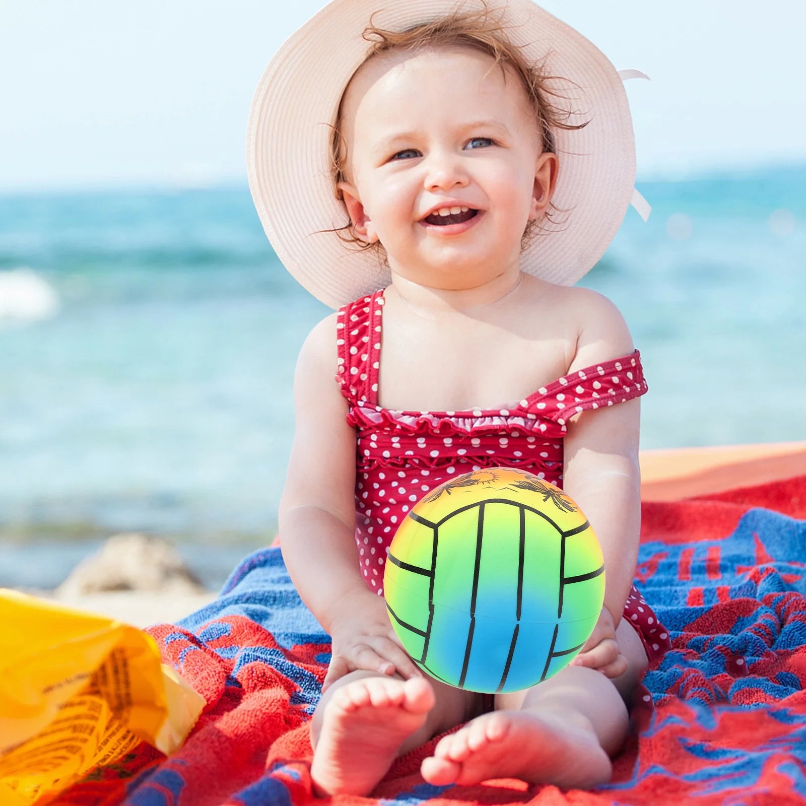 Inflatable Rainbow Volleyball Beach Ball K8013