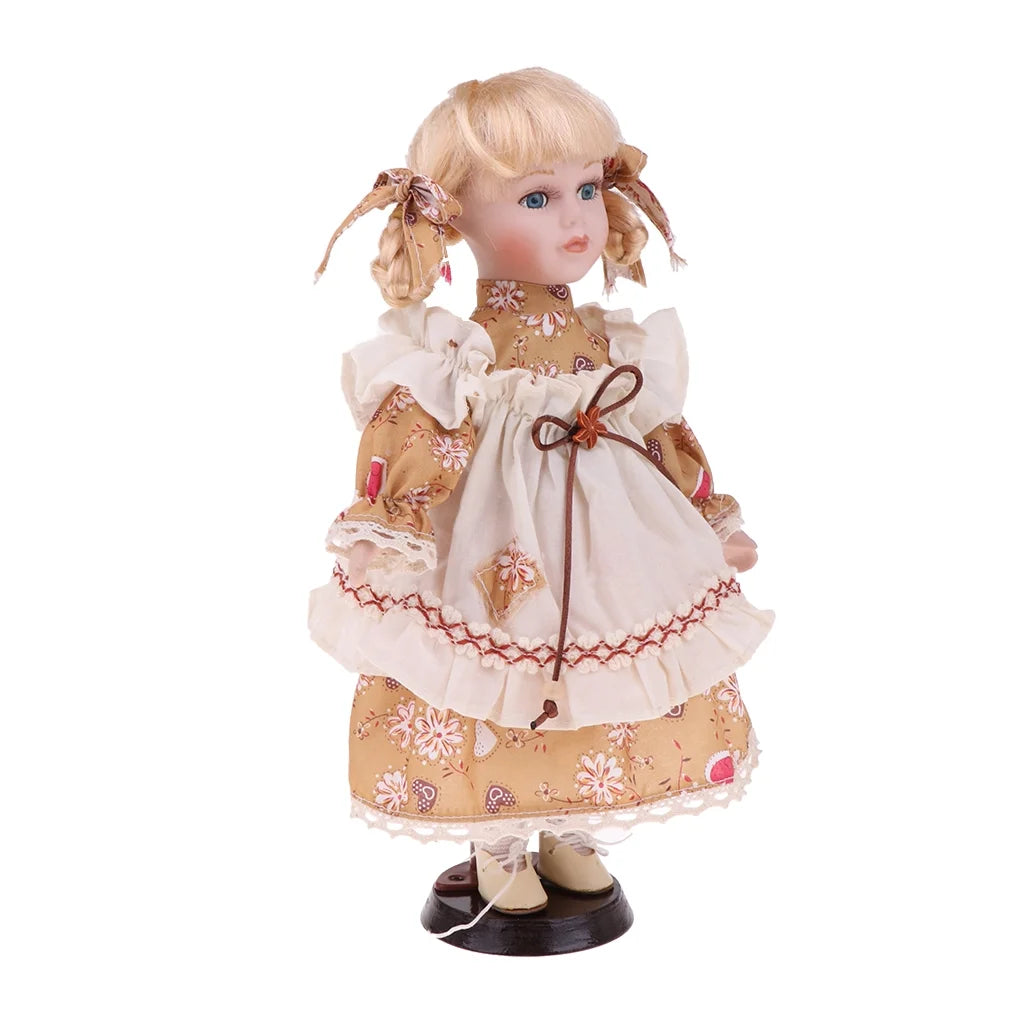 Porcelain Girl Doll People Figure Decoration V898
