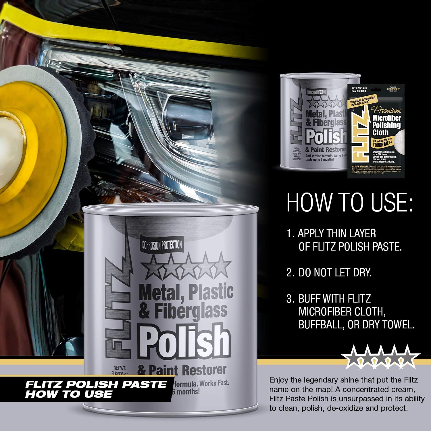 Multi Purpose Metal Polish, 2.2-Pound, Blue, Pack of 2 S696784
