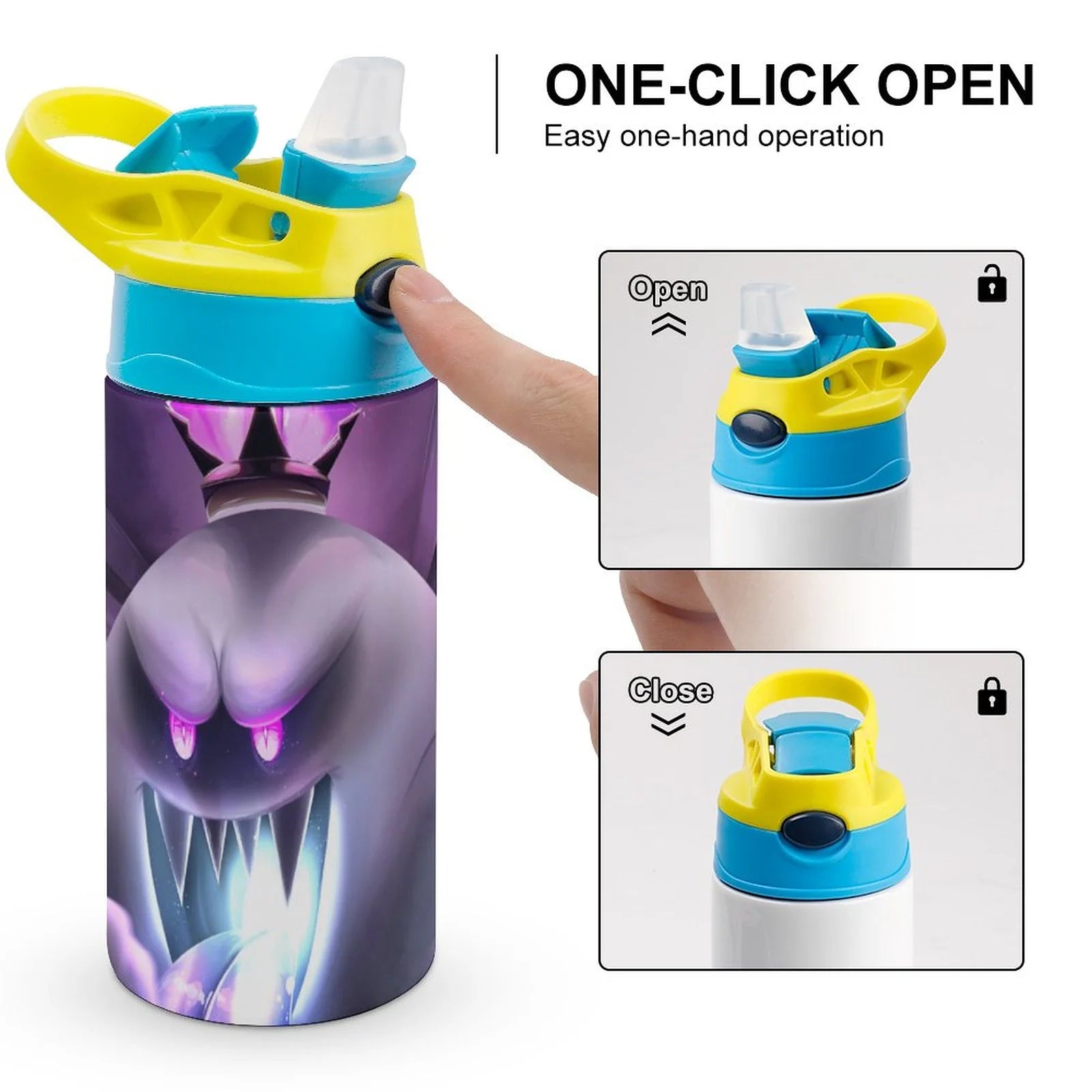 Insulated Stainless Steel Water Bottle with Straw D366131
