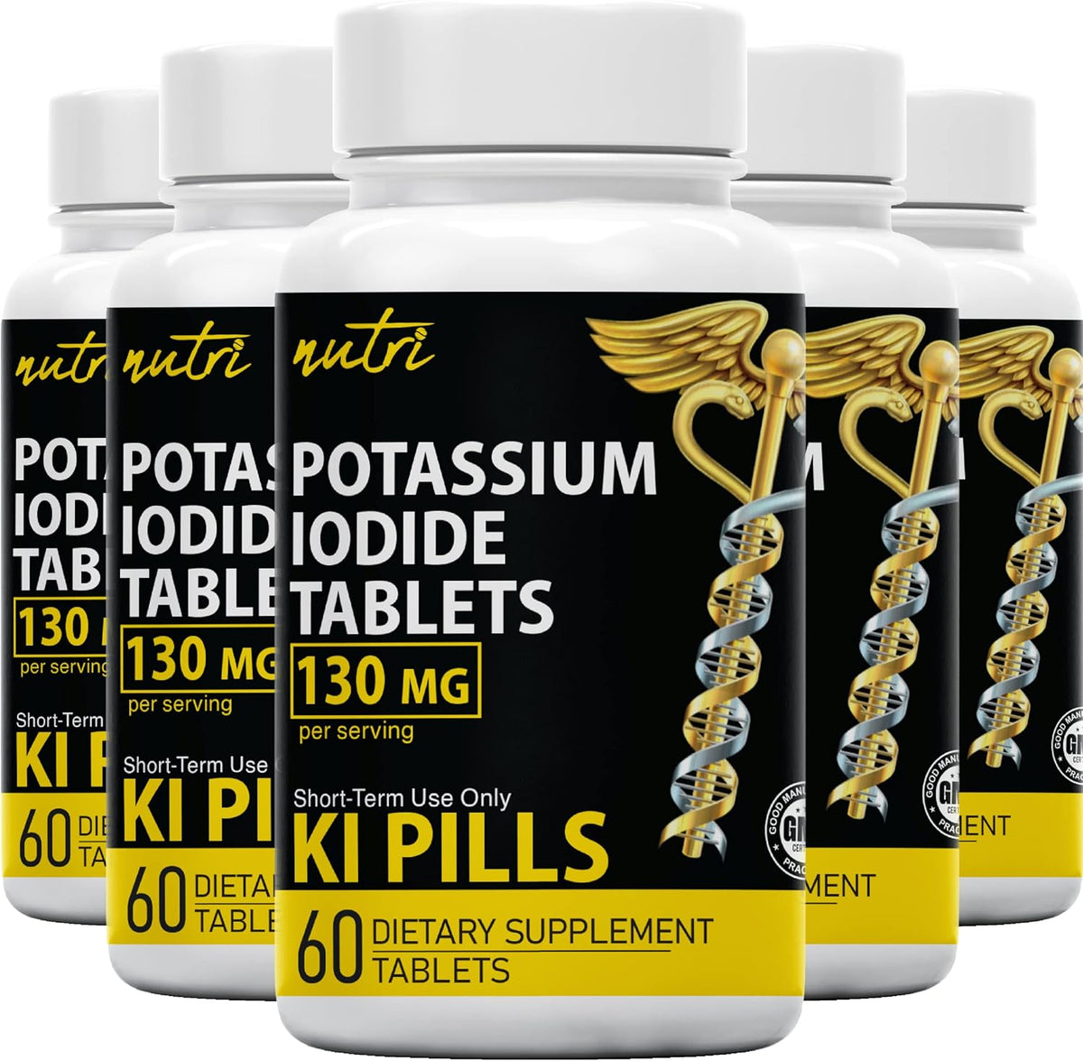 Potassium Iodide Tablets 130 mg (300 Tablets) Pack of 2 H846365