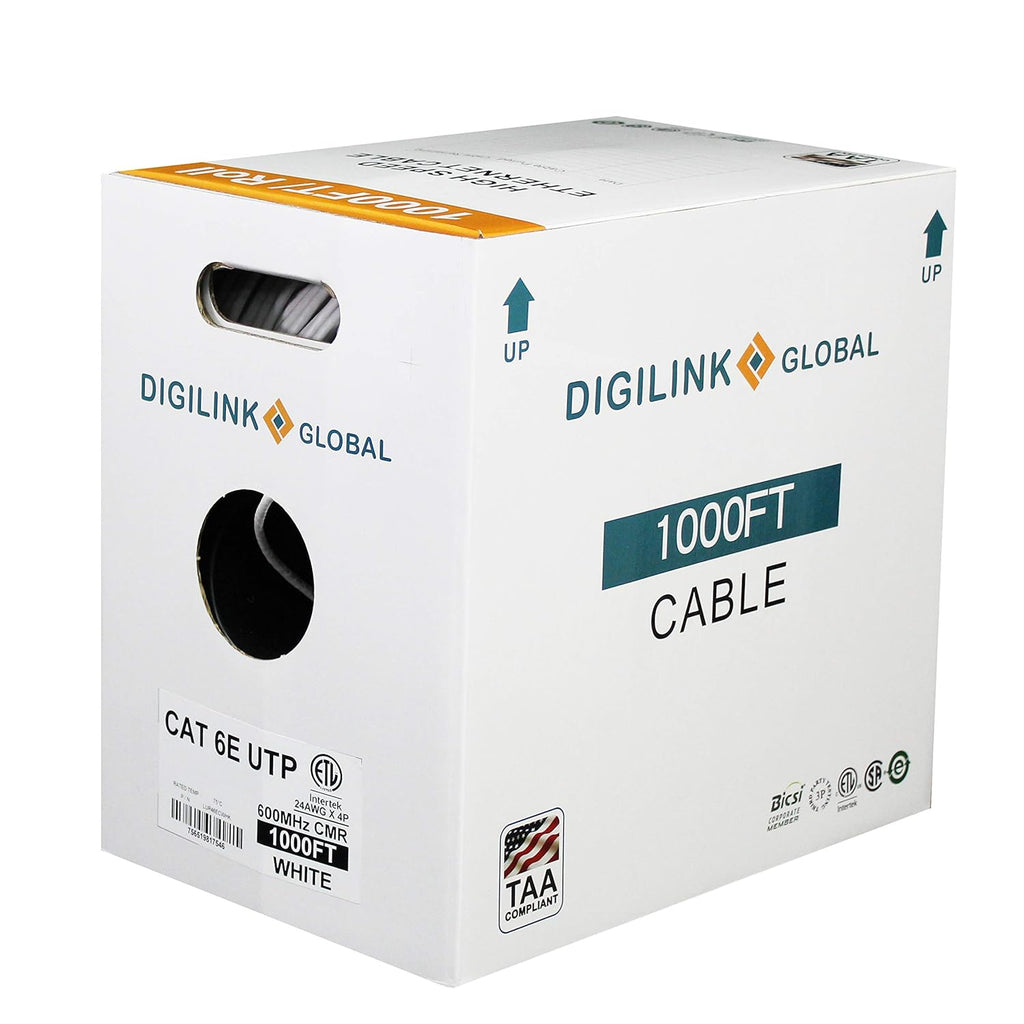 1000ft Blue Solid Bare Copper Cat6e Bulk Ethernet Cable G621