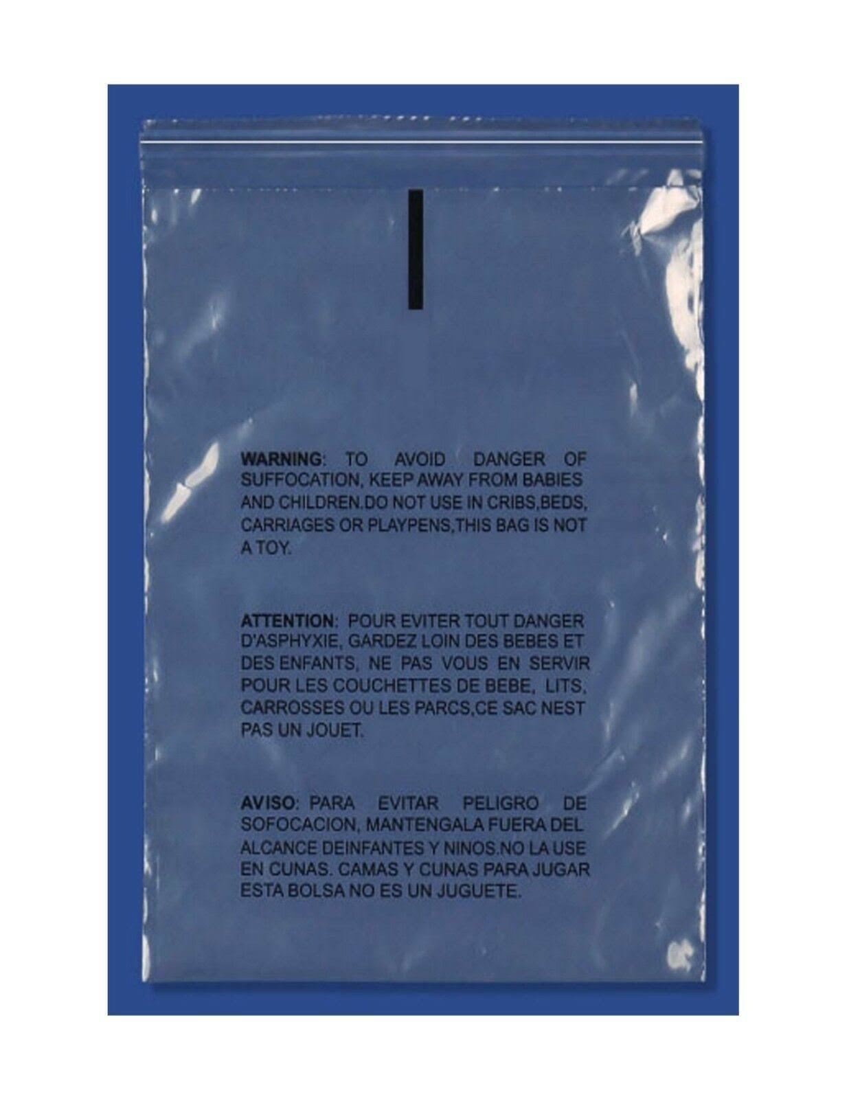Clear Resealable Poly Bag 1.5 Mil 1000 Pieces K129