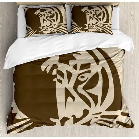 King Size Duvet Cover Set with Safari Hunting Action Image V5451