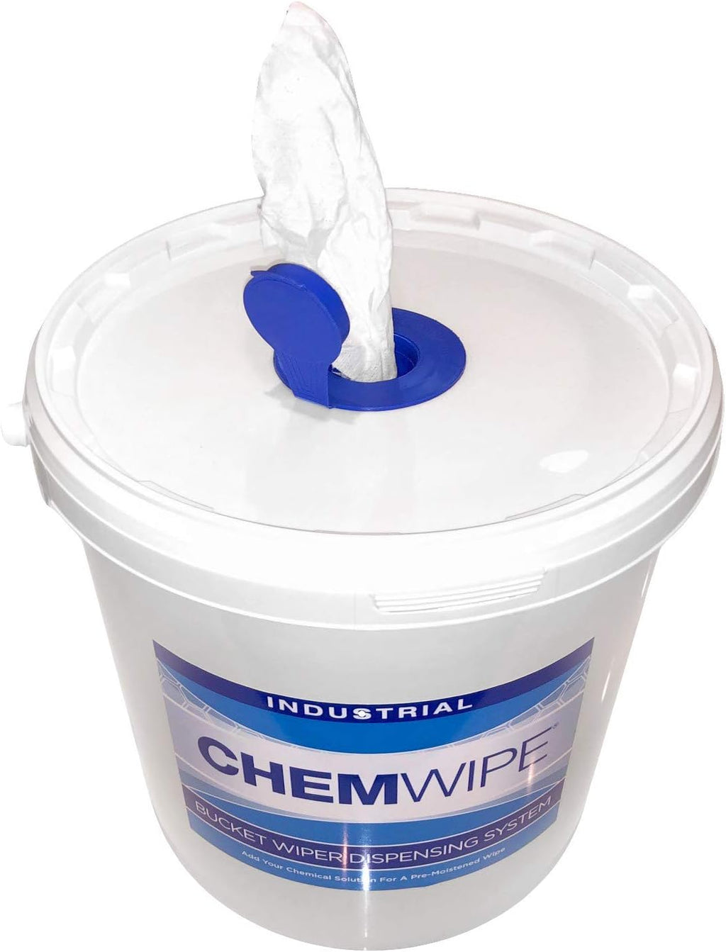 Industrial Pull Wipes with No-Splash Bucket, Perforated & Heavy Duty, 9" x 12" x 275 Sheets, 3 Rolls, 1 Bucket, Pack of 2 K805166