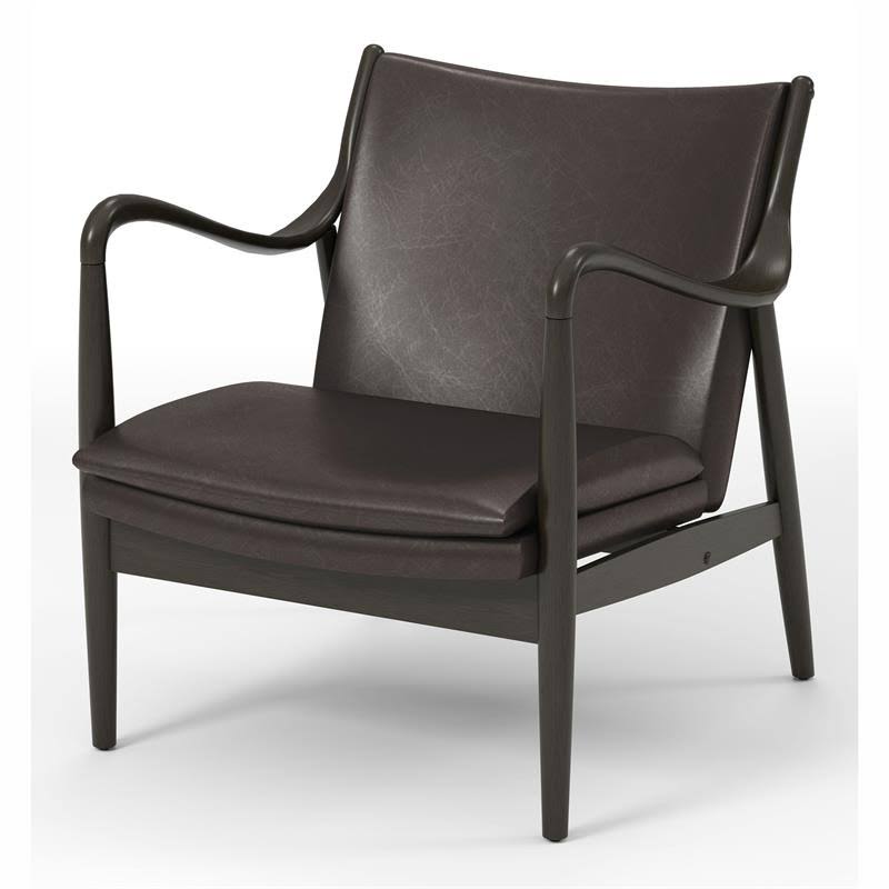 Dark Brown Mid-Century Modern Wood Accent Chair J569999