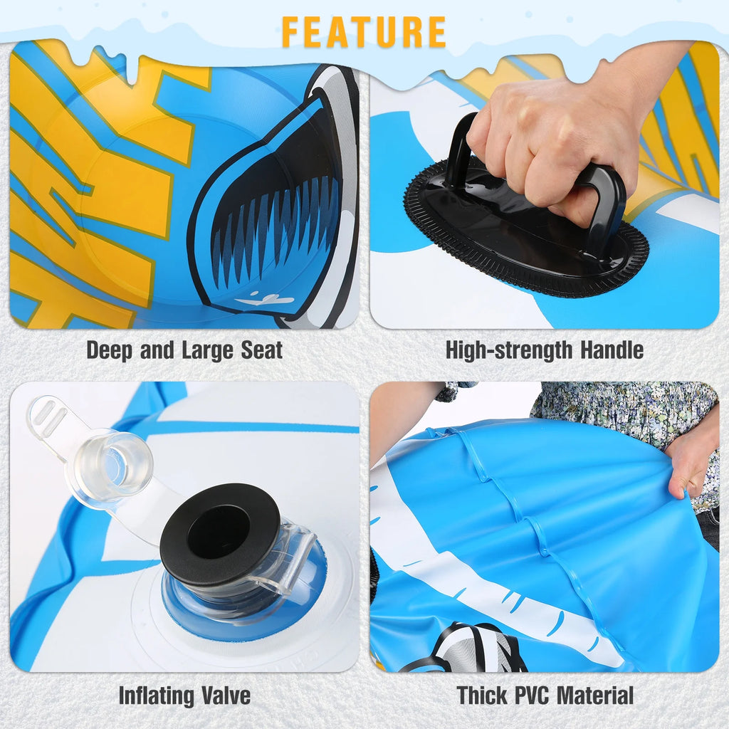47 Inch Inflatable Pvc Snow Tube Sled I758302