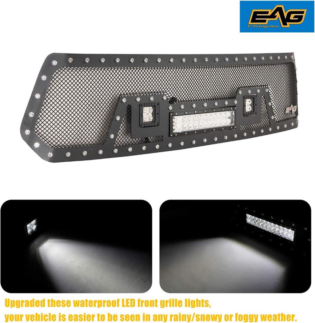 Rivet Stainless Steel Wire Mesh Grille With LED Lights T32862