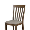 Taupe and Brown Wood Side Chair, Set of 2 Y790