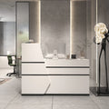 55.1"W L-Shape Wood Reception Desk with Keyboard Tray Z762113