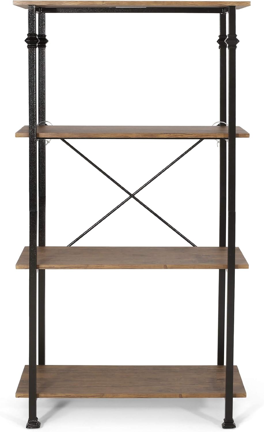 4-Layer Bookcase, Brown + Dark Bronze A645