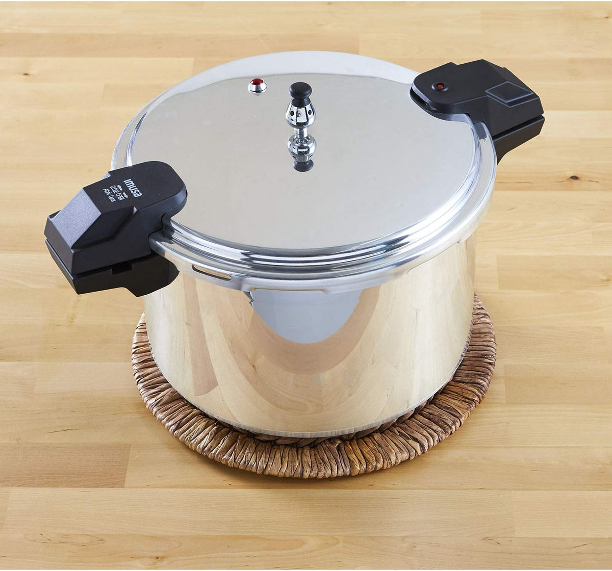 16Qt Jumbo Stovetop Pressure Cooker With Regulator And Side Handles U5038