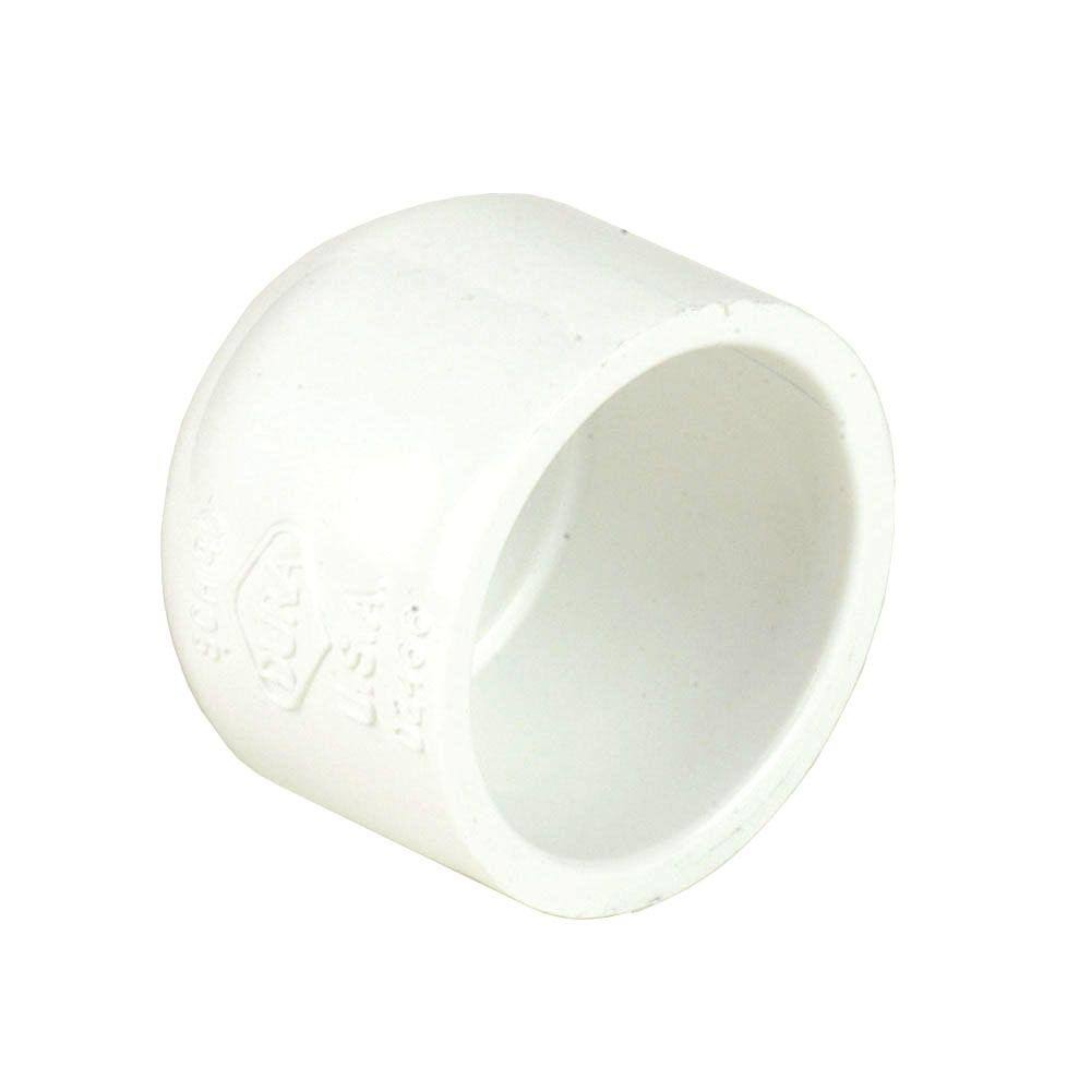 12 in. Schedule 40 PVC Slip Cap, White K9873