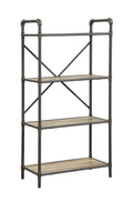 4 Shelf Bookcase, Sandy Gray/Oak A58580