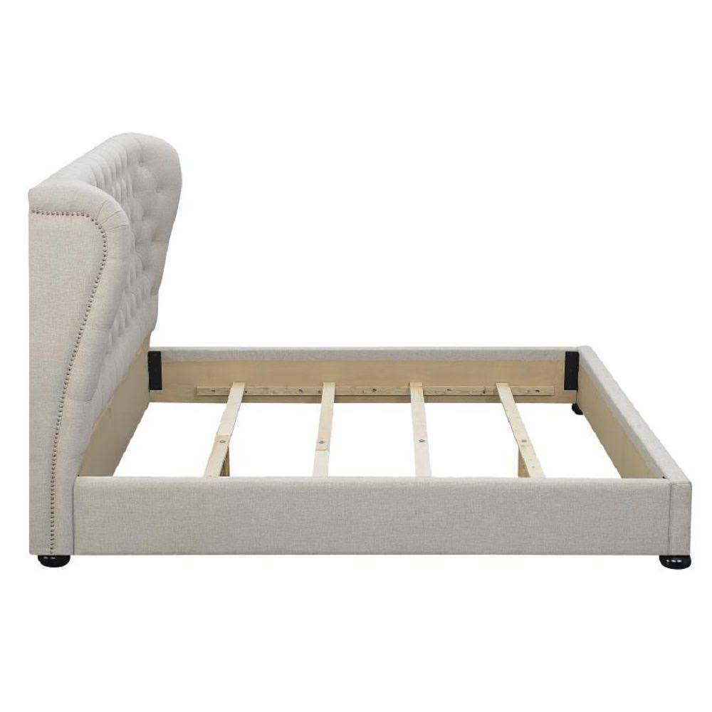 Beige Upholstered Platform Bed H82392