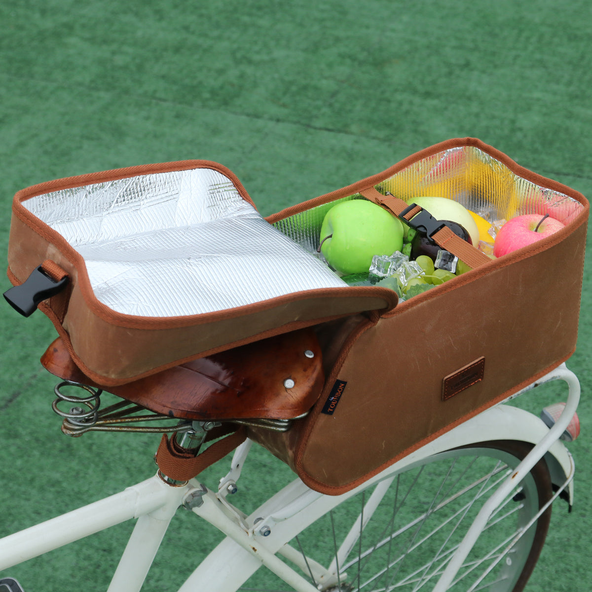 Brown Canvas Bicycle Trunk Cooler Bag M91640