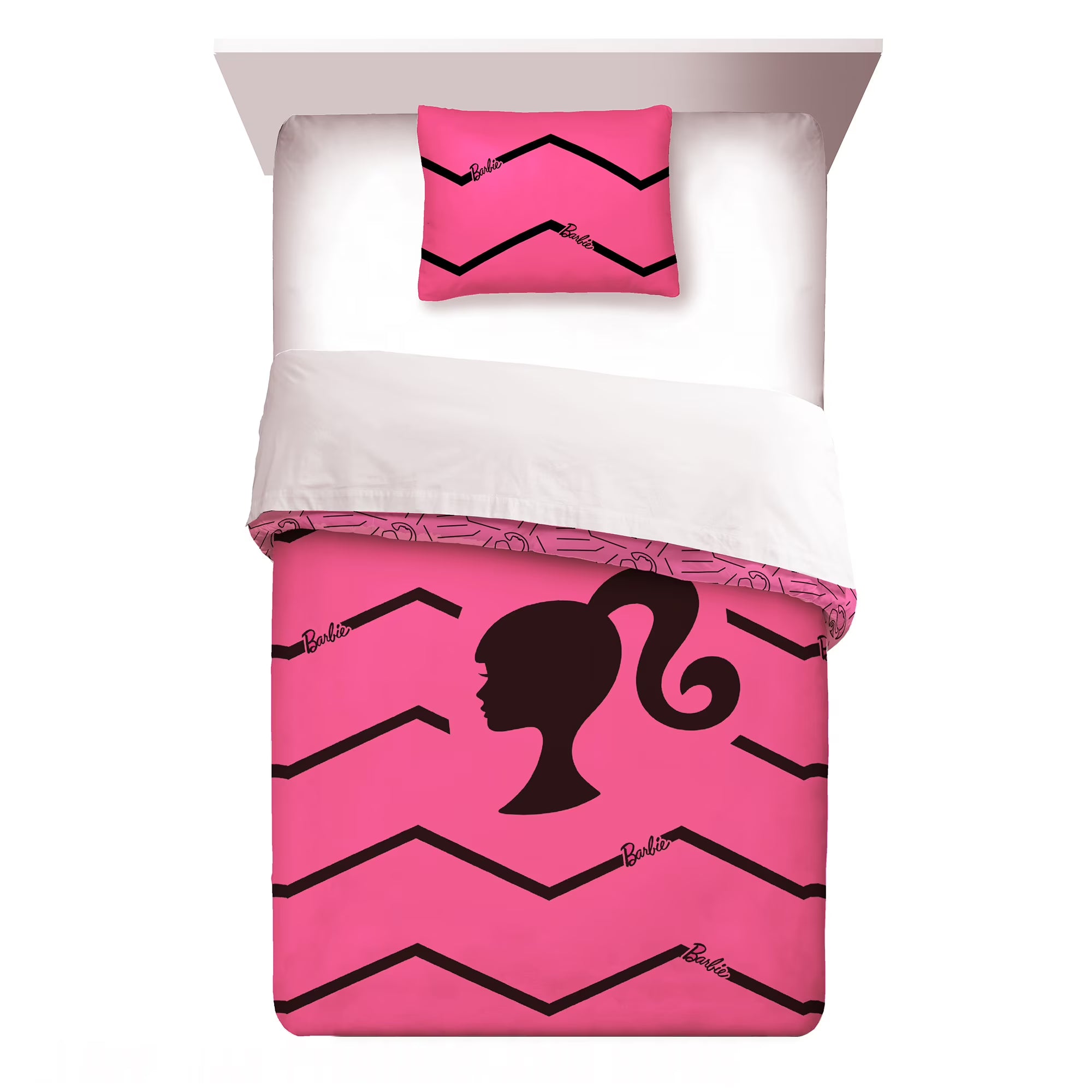 Pink Chevron Microfiber Twin Full Comforter Set R582
