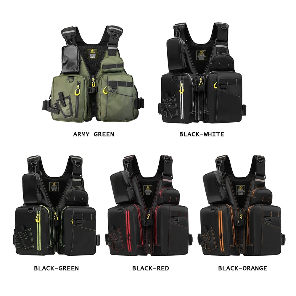 Fishing Floatation Vest with Multiple Pockets C970373