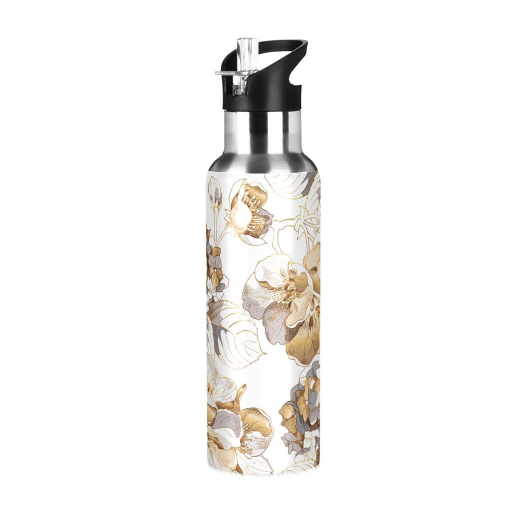 Stainless Steel Insulated Thermos Vacuum Flask with Straw Lid E296