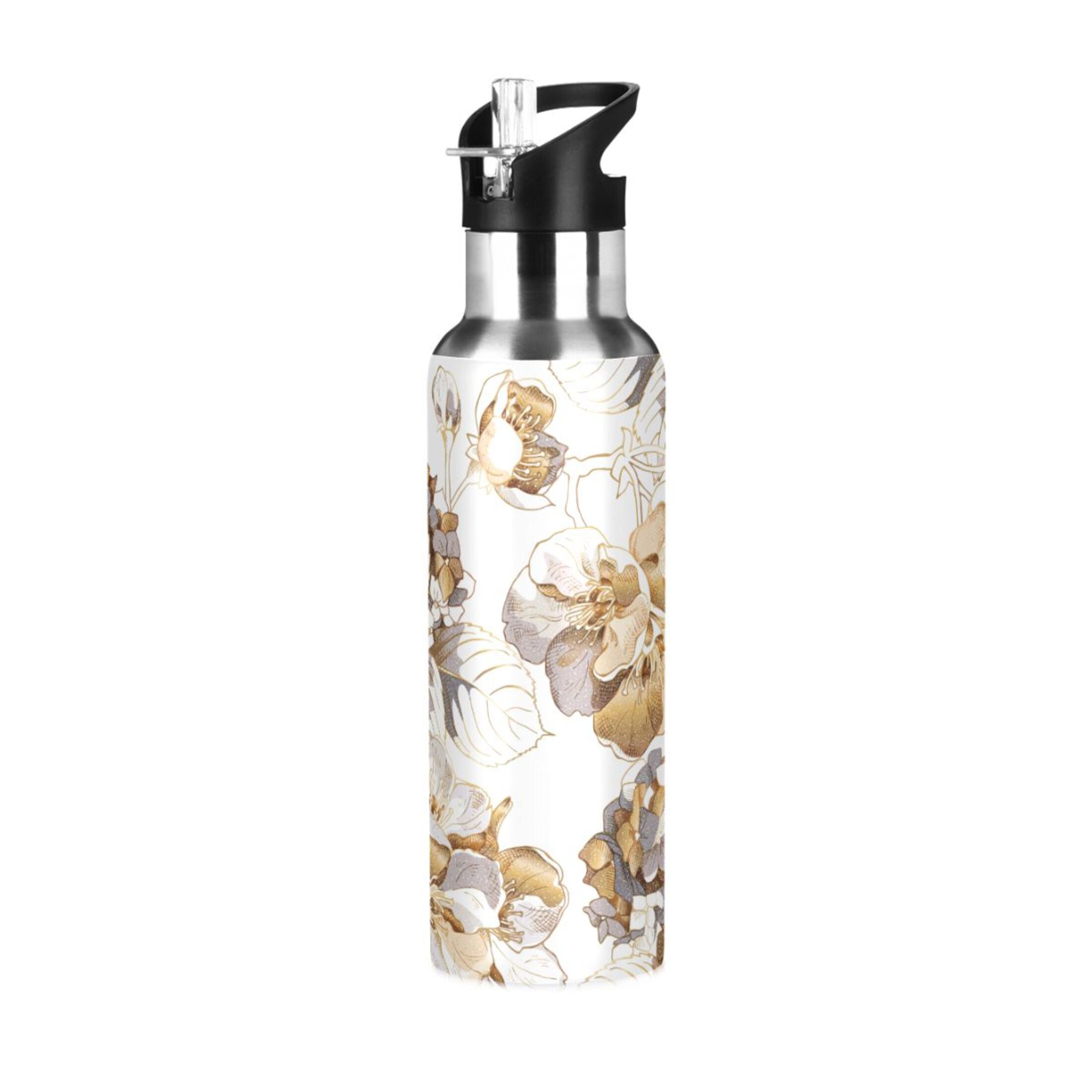 Stainless Steel Insulated Thermos Vacuum Flask with Straw Lid E296