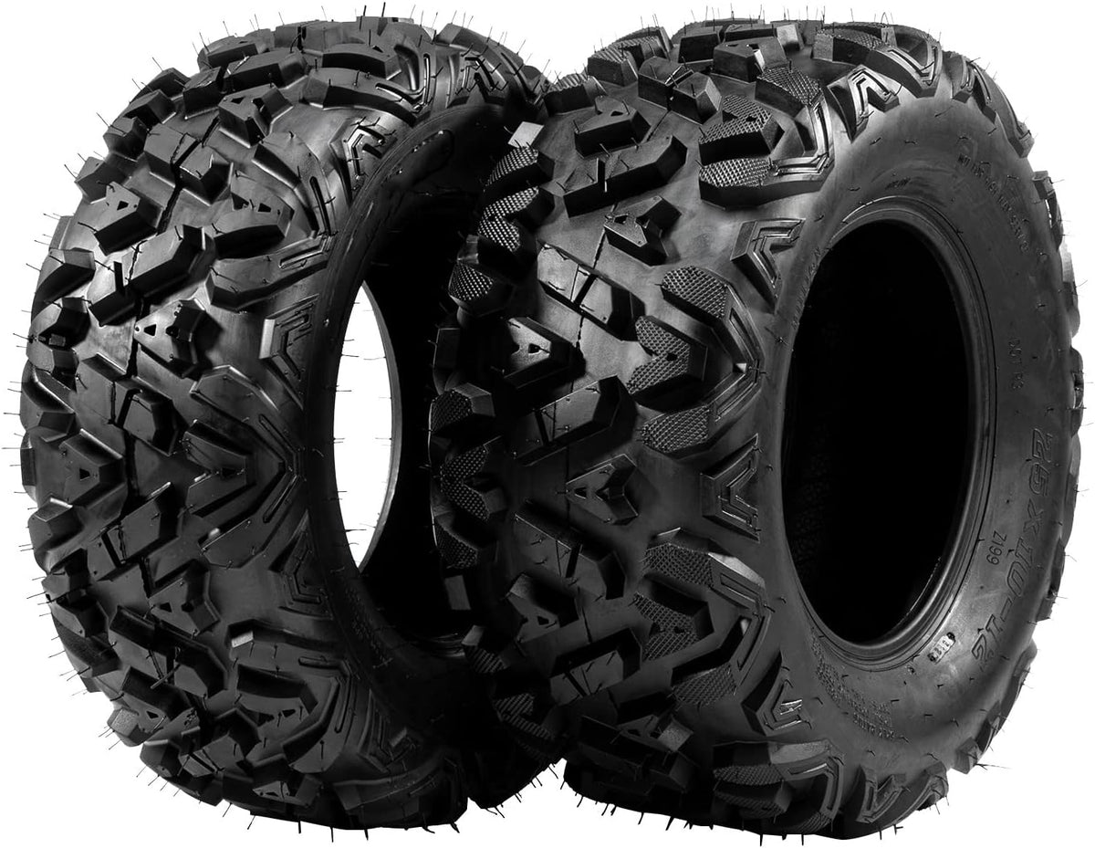 25x10-12 ATV UTV Tubeless 6PR Tires Set of 2 M82193