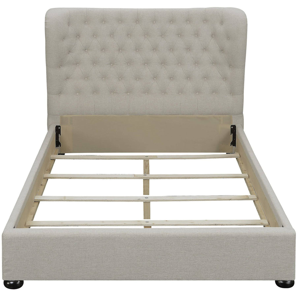 Beige Upholstered Platform Bed H82392