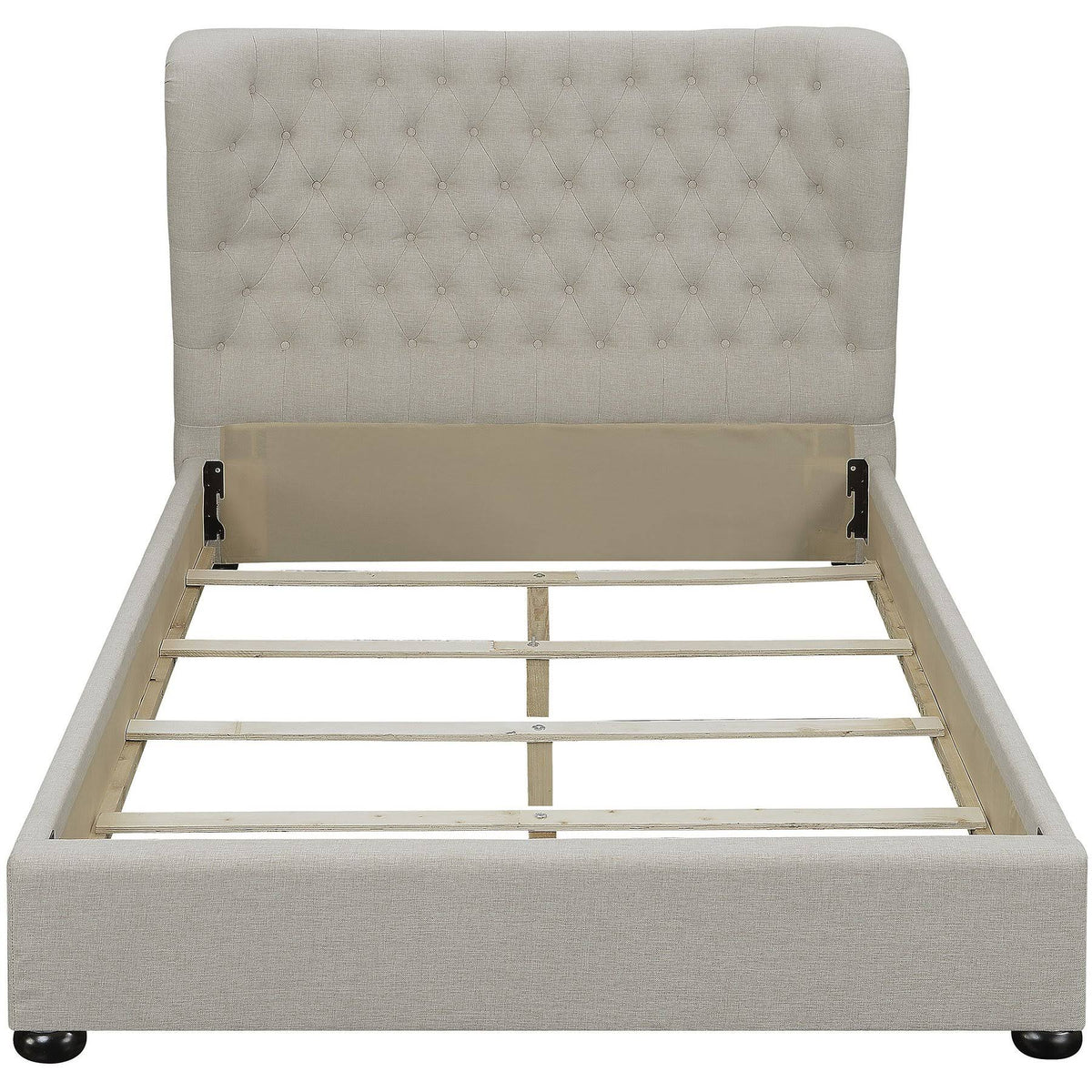 Beige Upholstered Platform Bed H82392