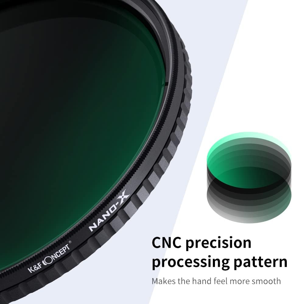 55mm Variable ND Filter ND32-ND512 (5-9 Stops) HD Neutral Density Lens Filter with 28 Multi-Layer Coatings, Pack of 2 U291141