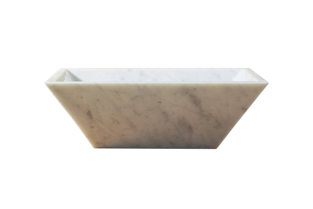 Bianco Carrara Marble Vessel Bathroom Sink I7598