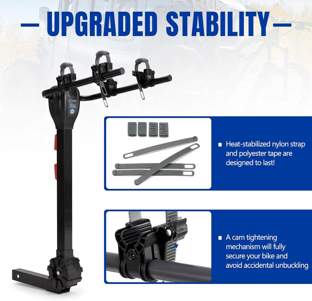 2-Bike Hitch Mount Carrier Rack F592