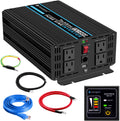 Pure Sine Wave Power Inverter 1000 Watt 12V DC to 110V AC Converter with 4 AC Outlets and One USB Port B977