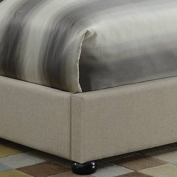 Beige Upholstered Platform Bed H82392