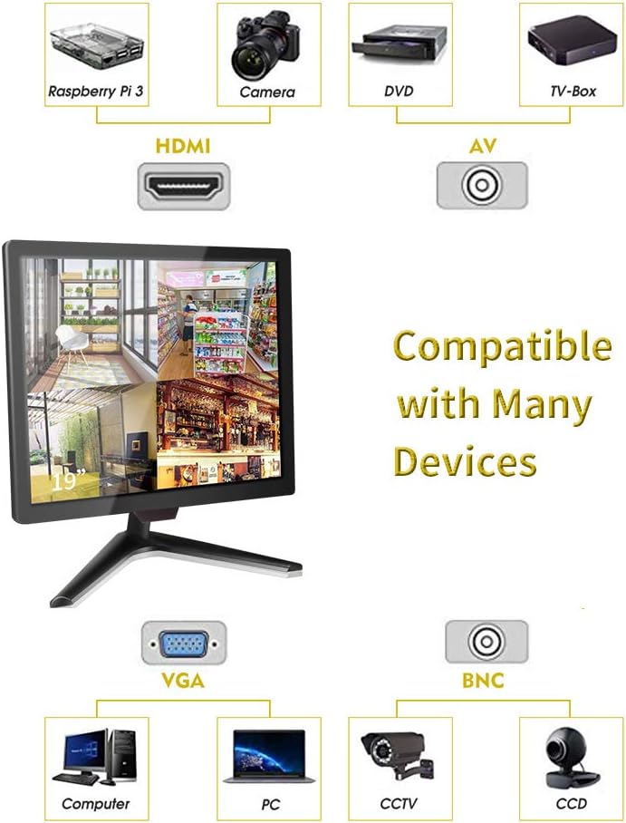 15" LCD Security Monitor with Built-in Speaker H678