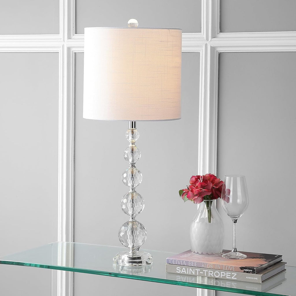 Crystal LED Table Lamp, Clear/Chrome, Set of 2 U4286