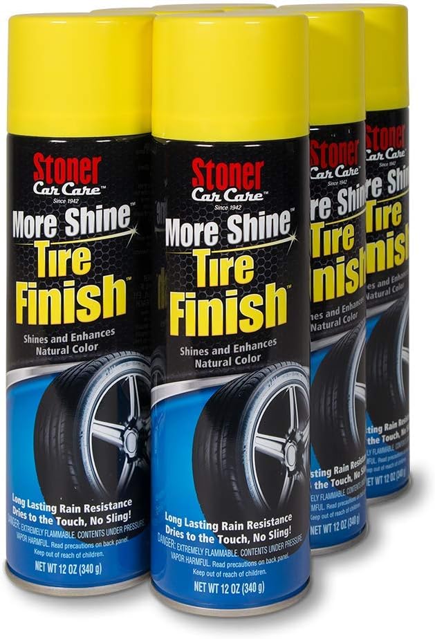 12-Ounce Non-Greasy Tire Finish Spray, Pack of 6 P147391