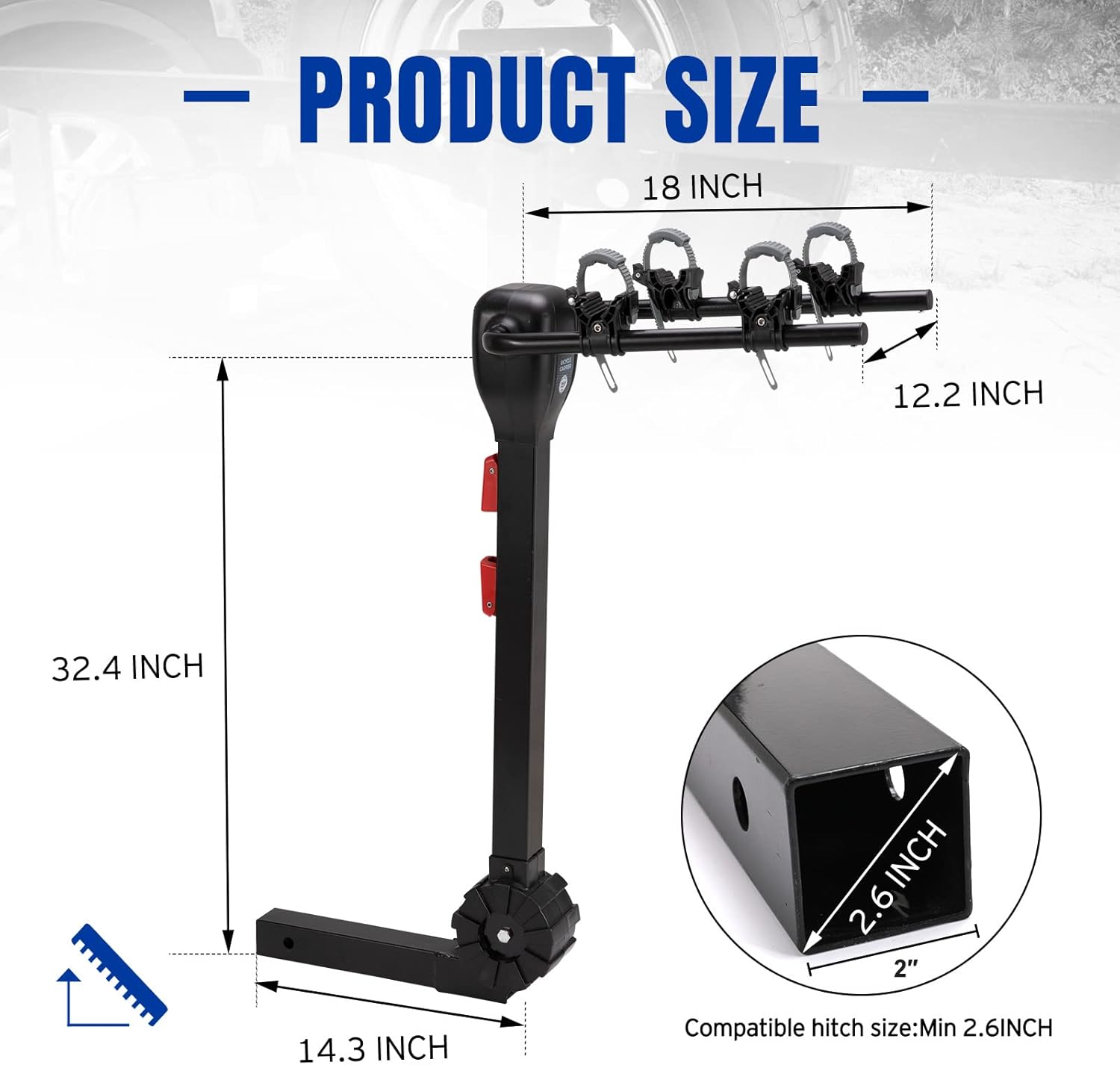 2-Bike Hitch Mount Carrier Rack F592