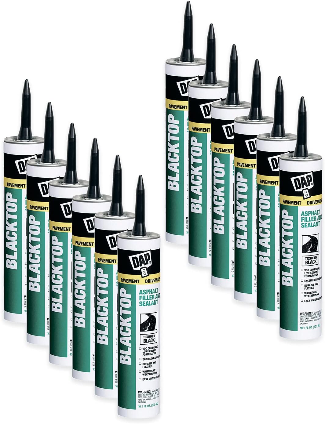 12 Pack 10.1 oz Blacktop Asphalt Filler and Sealant B934649