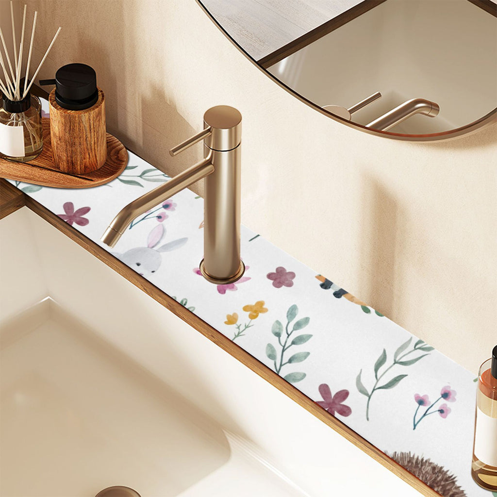 Sink Splash Guard Set with Drying Mat, 2 PCs, 30x5.4in A768707