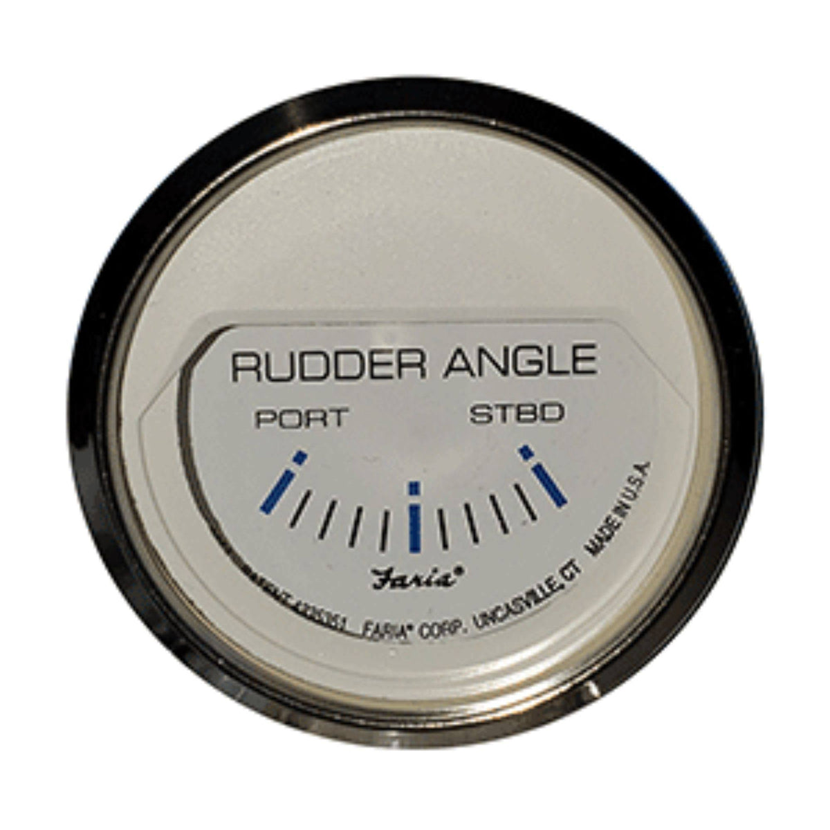 2x22 Rudder Angle Indicator, Chesapeake White w/Stainless Steel T381523
