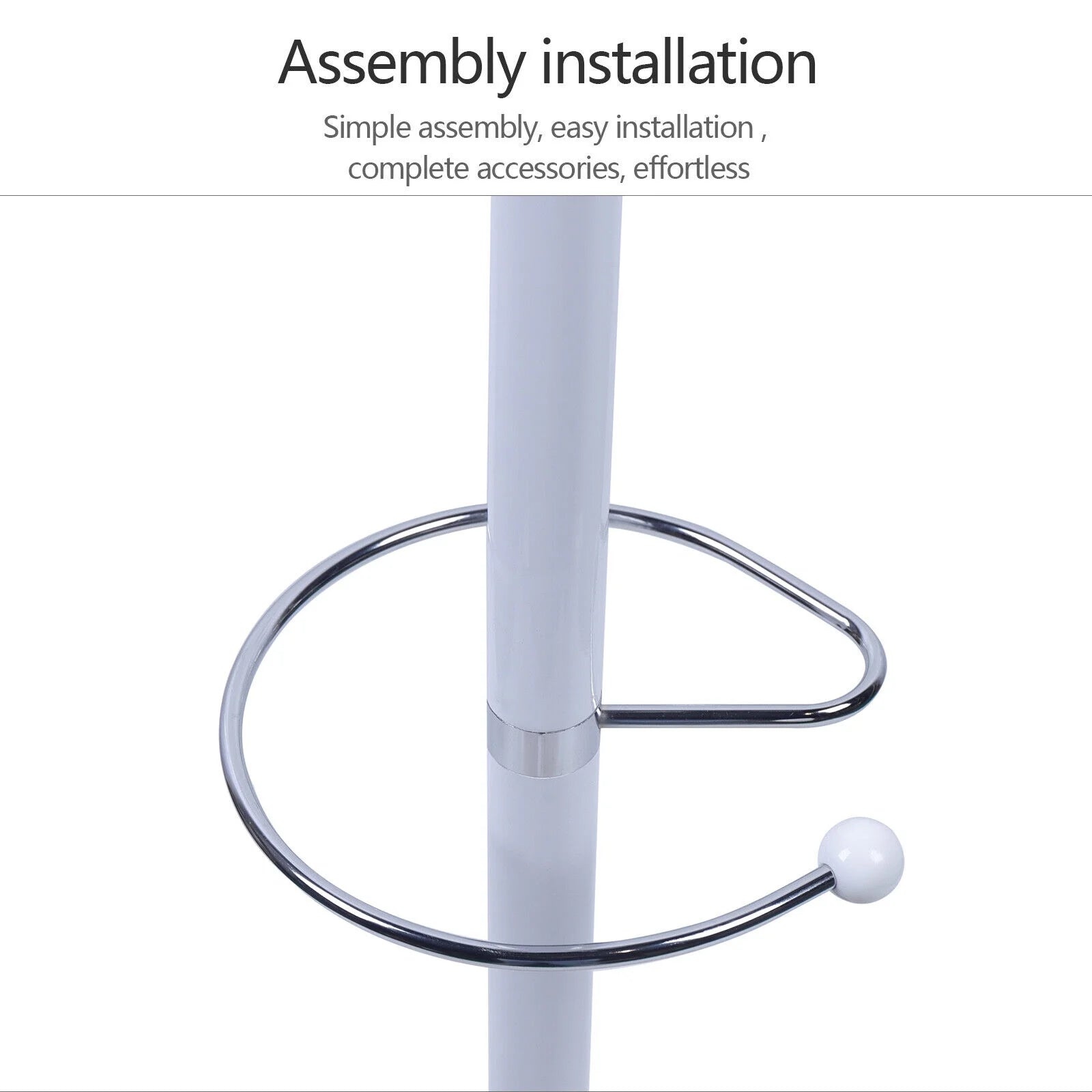 White Marble Metal Coat Rack with 16 Hooks F276858