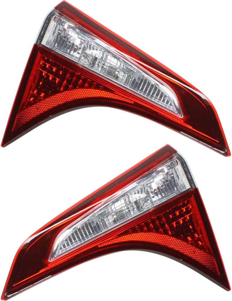 Pair Driver and Passenger Side Rear Inner Tail Light with Bulbs H36476