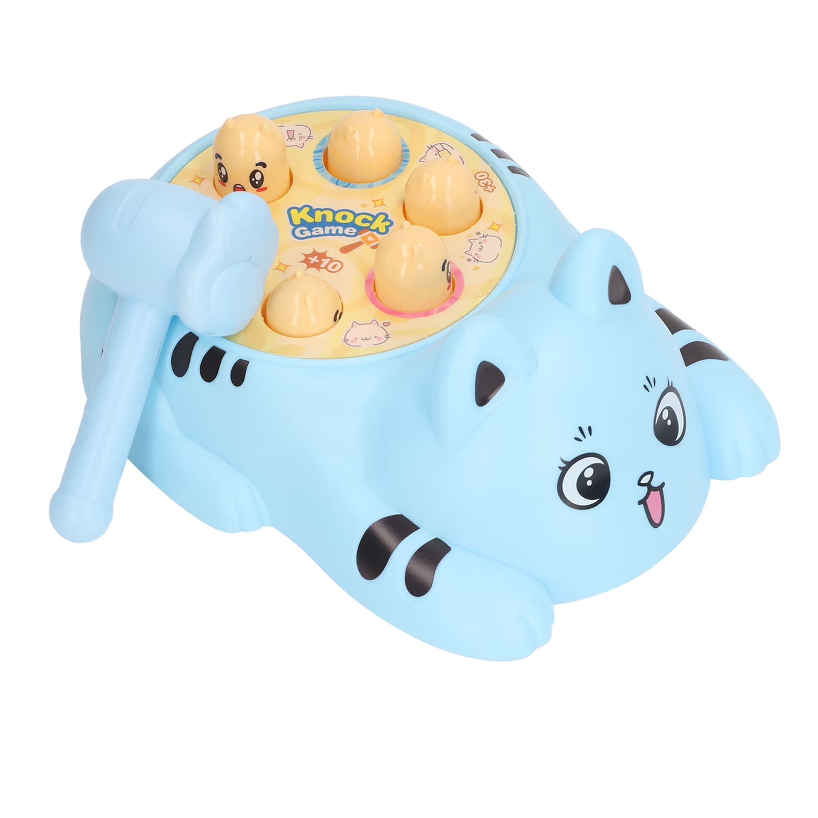 Kids Whack Toy Hammering Pounding Toy Cartoon Cat Shape Interactive Game E8697