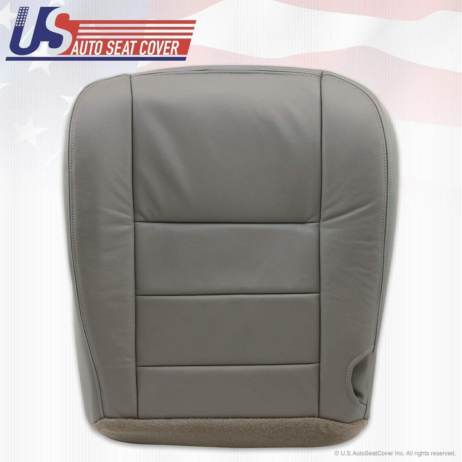 Gray Leather Driver Bottom Seat Cover Z29106