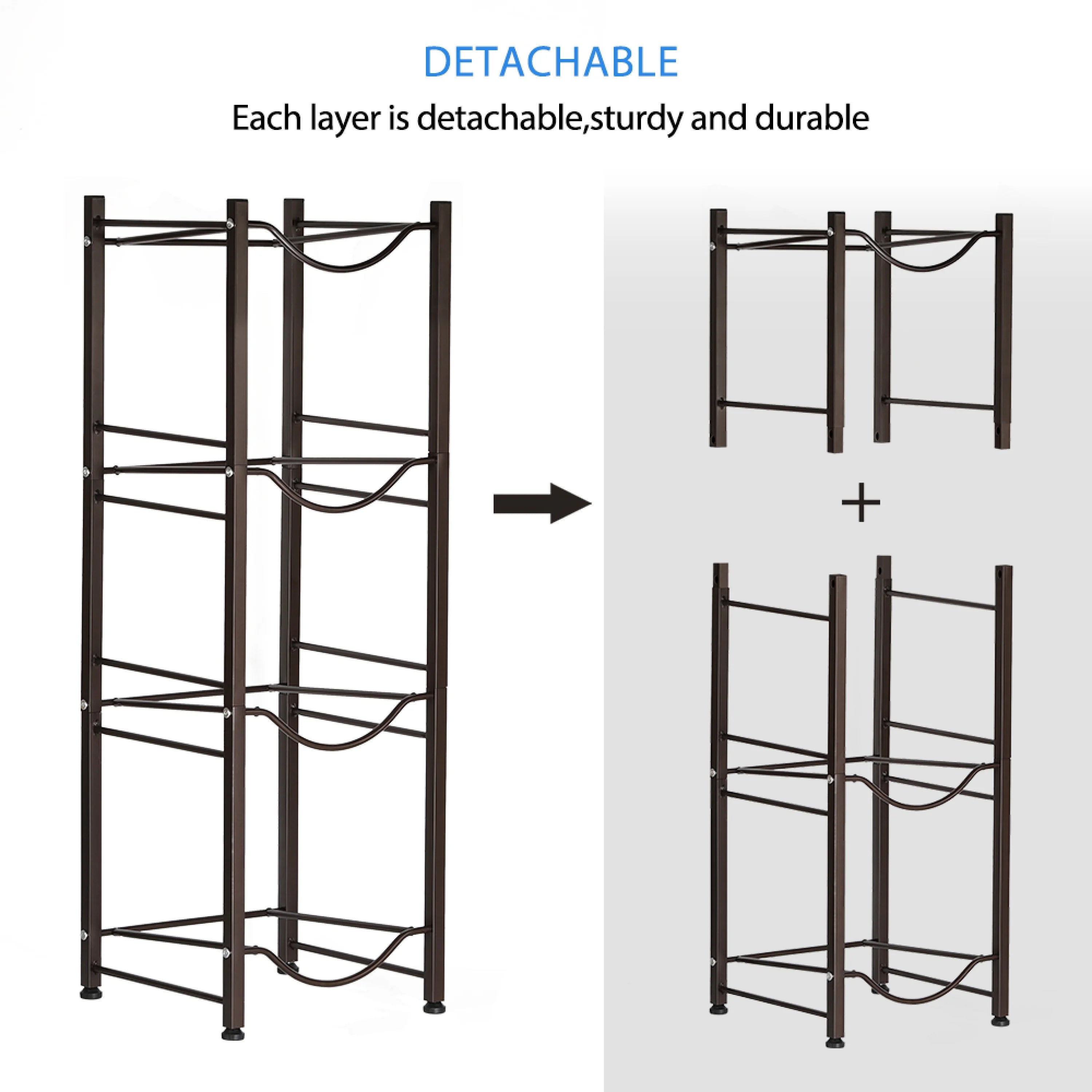 4-Tier Heavy Duty Water Bottle Holder Storage Rack J646