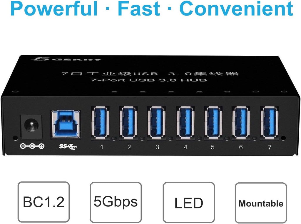 7-Port Powered USB 3.0 Hub with AC Adapter M671200